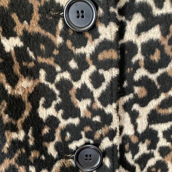 Max Studio Leopard Print Pea Coat - Picture 5 of 10